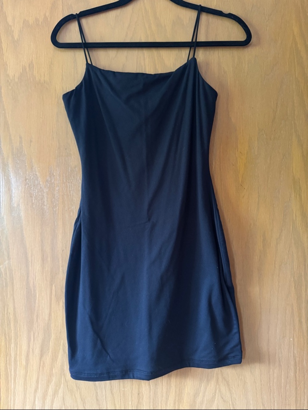 NWOT Classic Black Bodycon Dress with Slim Straps